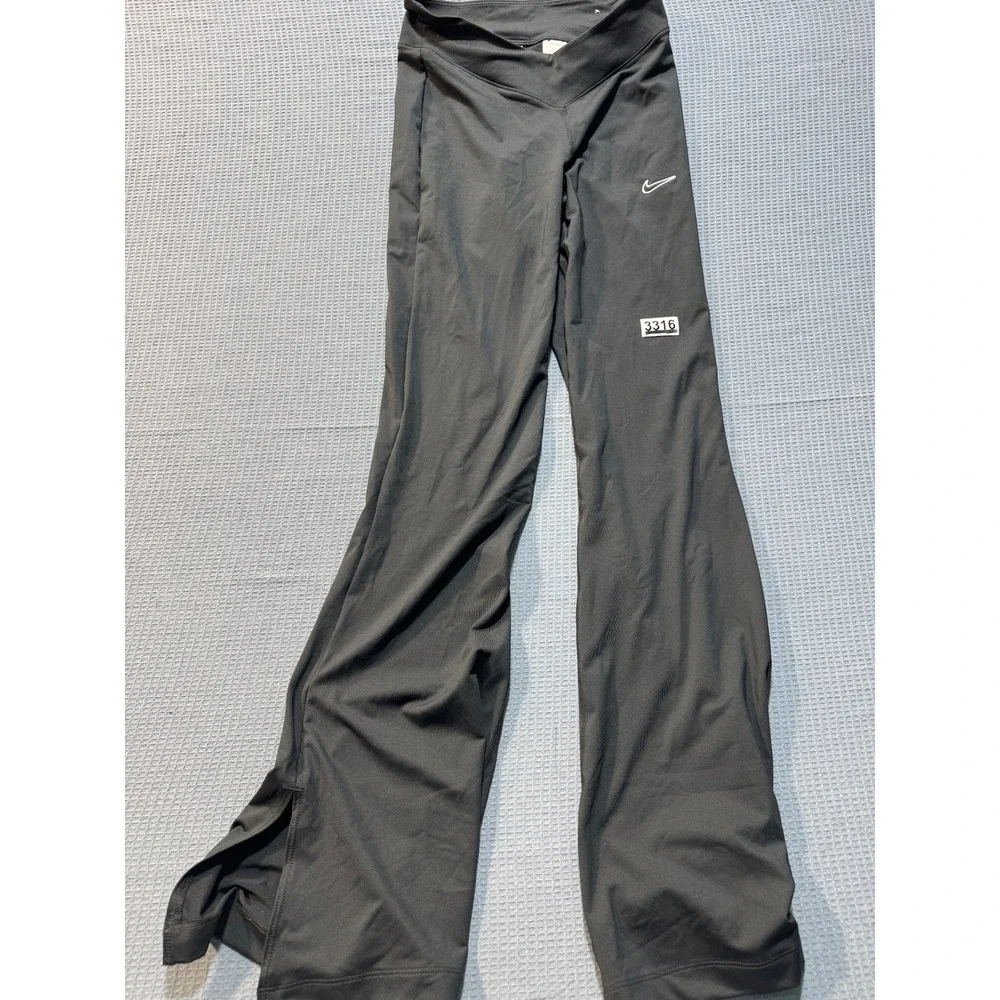 Nike V-Front Wide Leg Yoga Pants Womens Small Black